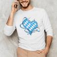 Bavarian Flag As Heart Blue Diamond Bavaria Men's Long Sleeve T-Shirt, novelty gifts, funny gifts