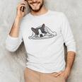 Boston Terrier Dog Official Sleeping Men Women Girls Kids Men's Long Sleeve T-Shirt, novelty gifts, funny gifts