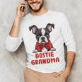 Boston Terrier Grandma Dog Lovers Puppy Bostie Owner Men's Long Sleeve T-Shirt, novelty gifts, funny gifts