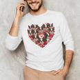 Boston Terrier Heart Valentine Boston Terrier Men's Long Sleeve T-Shirt, novelty gifts, funny gifts