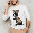 Boston Terrier Lover I Love Mom Tattoo Leopard Men's Long Sleeve T-Shirt, novelty gifts, funny gifts