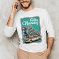 Boston Terrier Merry Christmas Tree Truck Dog X-Mas Men's Long Sleeve T-Shirt, novelty gifts, funny gifts