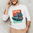 Boston Terrier Merry Christmas Tree Truck Santa Dog X-Mas Men's Long Sleeve T-Shirt, novelty gifts, funny gifts