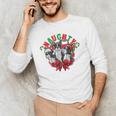 Boston Terrier Santa Claus Elf Reindeer Christmas Dog X-Mas Men's Long Sleeve T-Shirt, novelty gifts, funny gifts