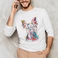 Boston Terrier Splash Men's Long Sleeve T-Shirt, novelty gifts, funny gifts