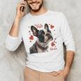 Boston Terrier Is My Valentine Cute Pet Dog Owner Valentine Men's Long Sleeve T-Shirt, novelty gifts, funny gifts