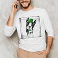 Cool Saint Patrick's Boston Terrier T Shirt For Dogs Lovers Men's Long Sleeve T-Shirt, novelty gifts, funny gifts