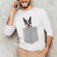 Dog In Your Pocket Boston Terrier For Men Women Girls Kids Men's Long Sleeve T-Shirt, novelty gifts, funny gifts