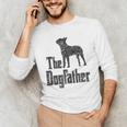The Dogfather Boston Terrier Dog Funny Dog Gift T-Shirt For Men Women Girls Kids Men's Long Sleeve T-Shirt, novelty gifts, funny gifts