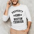 Property Of Boston Terrier Boston Terrier Shirt Men's Long Sleeve T-Shirt, novelty gifts, funny gifts