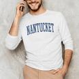 Varsity Grey Nantucket Men's Long Sleeve T-Shirt, novelty gifts, funny gifts