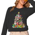 Boston Terrier Dog Christmas Tree Lights Xmas Pajama For Men Women Kids Women Long Sleeve T-Shirt, Boston Terrier Christmas Gifts, trending gift