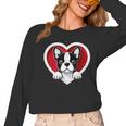 Boston Terrier Heart Cute Puppy Lover Or Dog Owner Women Long Sleeve T-Shirt, trending gift
