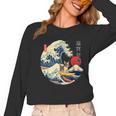 Boston Terrier Japanese Kanagawa Wave Surf Loyal Dog Men Women Kids Women Long Sleeve T-Shirt, trending gift