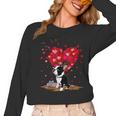 Boston Terrier Lover Heart Shape Boston Terrier Valentine Women Long Sleeve T-Shirt, trending gift