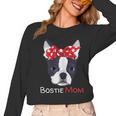 Boston Terrier Mom Bostie Women Girls Women Long Sleeve T-Shirt, Couple Gifts, Mom Gifts, Boston Terrier Mom Gifts, trending gift