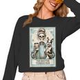 The Boston Terrier Mom Skeleton Spooky Season Halloween Women Long Sleeve T-Shirt, Couple Gifts, Mom Gifts, Boston Terrier Mom Gifts, Boston Terrier Halloween Gifts, trending gift