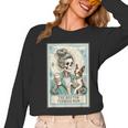 Boston Terrier Mom Skeleton Tarot Card Witch Vibes Dog Mom Women Long Sleeve T-Shirt, Couple Gifts, Mom Gifts, Boston Terrier Tarot Gifts, Boston Terrier Mom Gifts, trending gift
