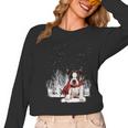 Boston Terrier In The Snow Merry Christmas Winter Women Long Sleeve T-Shirt, Boston Terrier Christmas Gifts, trending gift