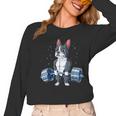 Boston Terrier Weightlifting Deadlift Men Fitness Gym Women Long Sleeve T-Shirt, Boston Terrier Gym Gifts, trending gift