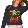 My Students Stole My Heart Teacher Holiday Merry Christmas Women Long Sleeve T-Shirt, trending gift