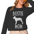 Vintage Boston Terrier Mom Dog Owner Bostie Mother Women Long Sleeve T-Shirt, Couple Gifts, Mom Gifts, Boston Terrier Mom Gifts, trending gift
