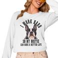 Bostie Mama Dog Dad Boston Terrier For Men Women Women Long Sleeve T-Shirt, Couple Gifts, Boston Terrier Dad Gifts, trending gift