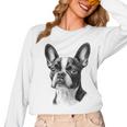 Boston Terrier Dog Motif Pet Illustration Boston Terrier For Men Women Kids Women Long Sleeve T-Shirt, trending gift