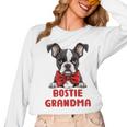 Boston Terrier Grandma Dog Lovers Puppy Bostie Owner Women Long Sleeve T-Shirt, trending gift