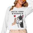 Boston Terrier Grandma Mother's Day Dog Mom Women Long Sleeve T-Shirt, Couple Gifts, Mom Gifts, Boston Terrier Mom Gifts, trending gift