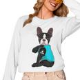 Boston Terrier I Love Mom Apparel Women Long Sleeve T-Shirt, Couple Gifts, Mom Gifts, Boston Terrier Mom Gifts, trending gift