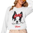 Boston Terrier Mum Dog Woman Idea Women Long Sleeve T-Shirt, trending gift