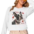 Boston Terrier Is My Valentine Cute Pet Dog Owner Valentine Women Long Sleeve T-Shirt, trending gift