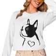 I Love My Boston Terrier Dog With Heart Women Long Sleeve T-Shirt, trending gift