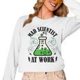 Mad Scientist Science Teacher Halloween Costume Teen Girls Women Long Sleeve T-Shirt, Science Teacher Gifts, trending gift