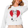 Valentine's Day Boston Terrier Lover Women Long Sleeve T-Shirt, trending gift