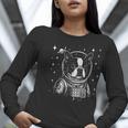 Astronaut Boston Terrier Space Galaxy Dog Lovers Women Long Sleeve T-Shirt, funny gift