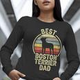 Best Dog Father Dad Vintage Boston Terrier For Men Women Women Long Sleeve T-Shirt, Boston Terrier Dad Shirts, funny gift