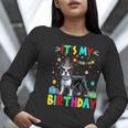 My Birthday Colorful Costume Boston Terrier Party Women Long Sleeve T-Shirt, funny gift