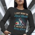 Boston Terrier American Gentleman Bibliophile Book Lover Women Long Sleeve T-Shirt, American Boston Terrier Shirts, funny gift