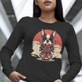Boston Terrier Dog Japanese Style Samurai Dogs Women Long Sleeve T-Shirt, funny gift
