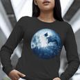 Boston Terrier Dog Moon Dog Mom Dad Women Men Dog Lovers Women Long Sleeve T-Shirt, Boston Terrier Dad Shirts, Boston Terrier Mom Shirts, funny gift