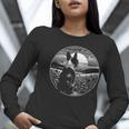Boston Terrier Dog Nature Scene Graphic Art Men Women Girls Kids Women Long Sleeve T-Shirt, funny gift