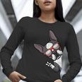 Boston Terrier Dog From Side Boston Bull Women Long Sleeve T-Shirt, funny gift