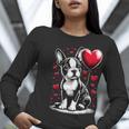 Boston Terrier Dog Valentine's Day Dog Owner Women Long Sleeve T-Shirt, funny gift