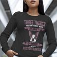 Boston Terrier Don't Mess With American Gentleman Dog Lover Women Long Sleeve T-Shirt, American Boston Terrier Shirts, funny gift