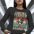 Boston Terrier Grandpa Dog Lover Father's Day Women Long Sleeve T-Shirt, funny gift