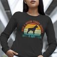 Being a Boston Terrier Grandpa Is Ruff Boston Terrier Women Long Sleeve T-Shirt, funny gift