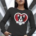 Boston Terrier Heart Cute Puppy Lover Or Dog Owner Women Long Sleeve T-Shirt, funny gift