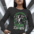 My Boston Terrier Is My Lucky Charm Paw Dog St Patrick's Day Women Long Sleeve T-Shirt, funny gift